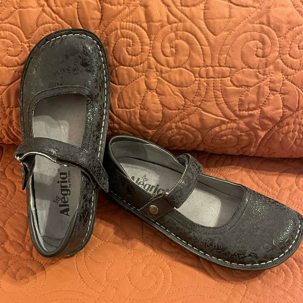Alegria Black Dress Shoes with Practical Comfort